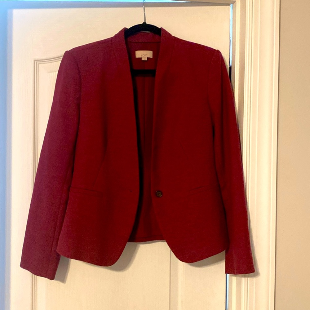 Burgundy blazer